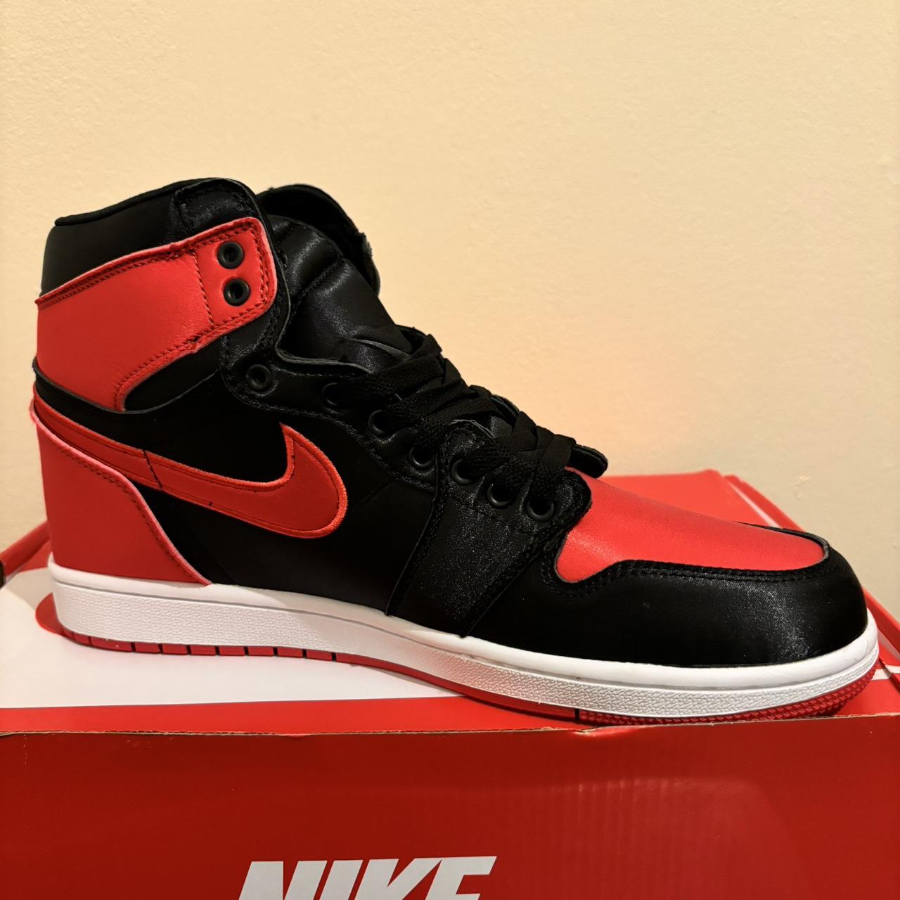 satin red jordan