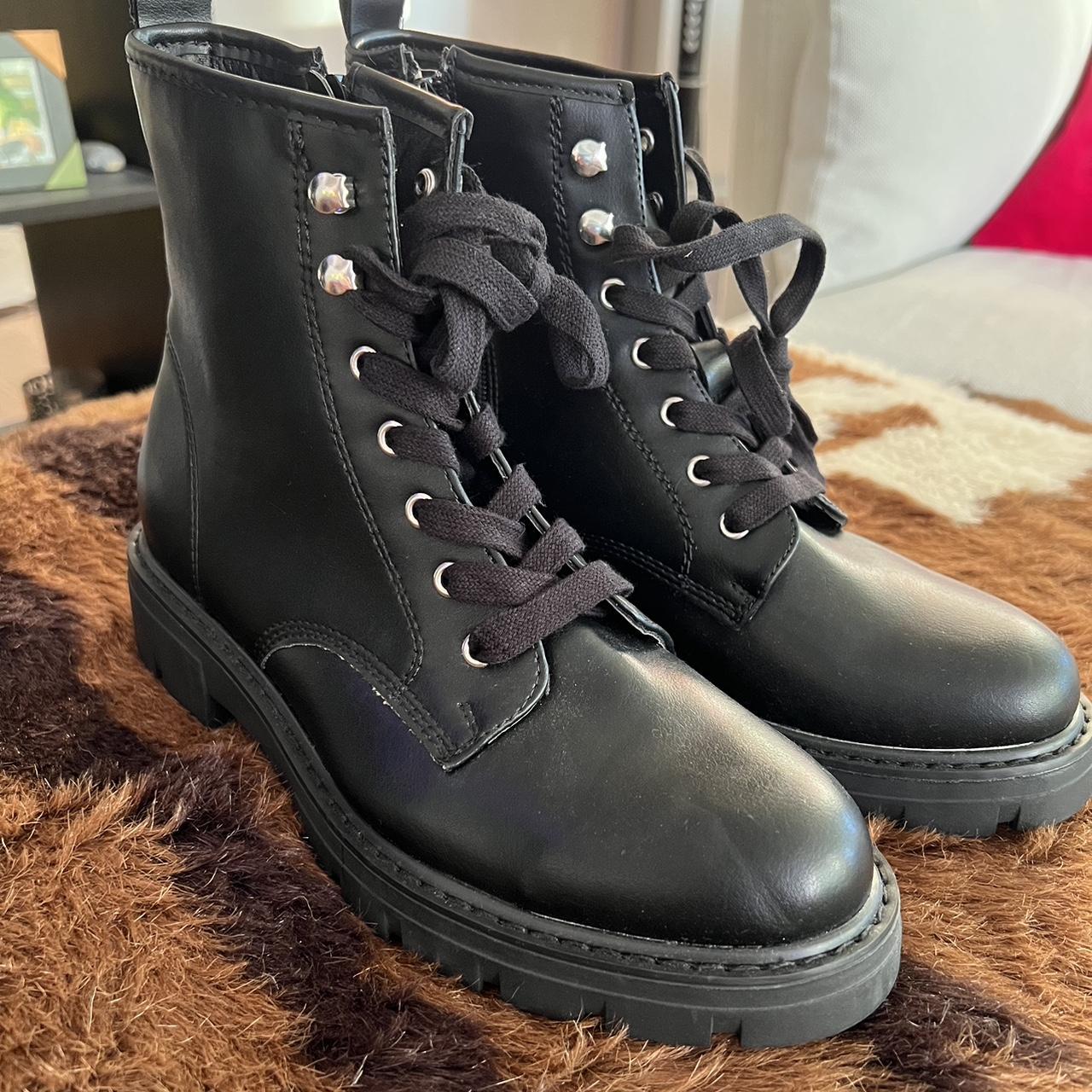 Madden Girl Lug Sole Combat Boot Never worn and in... - Depop