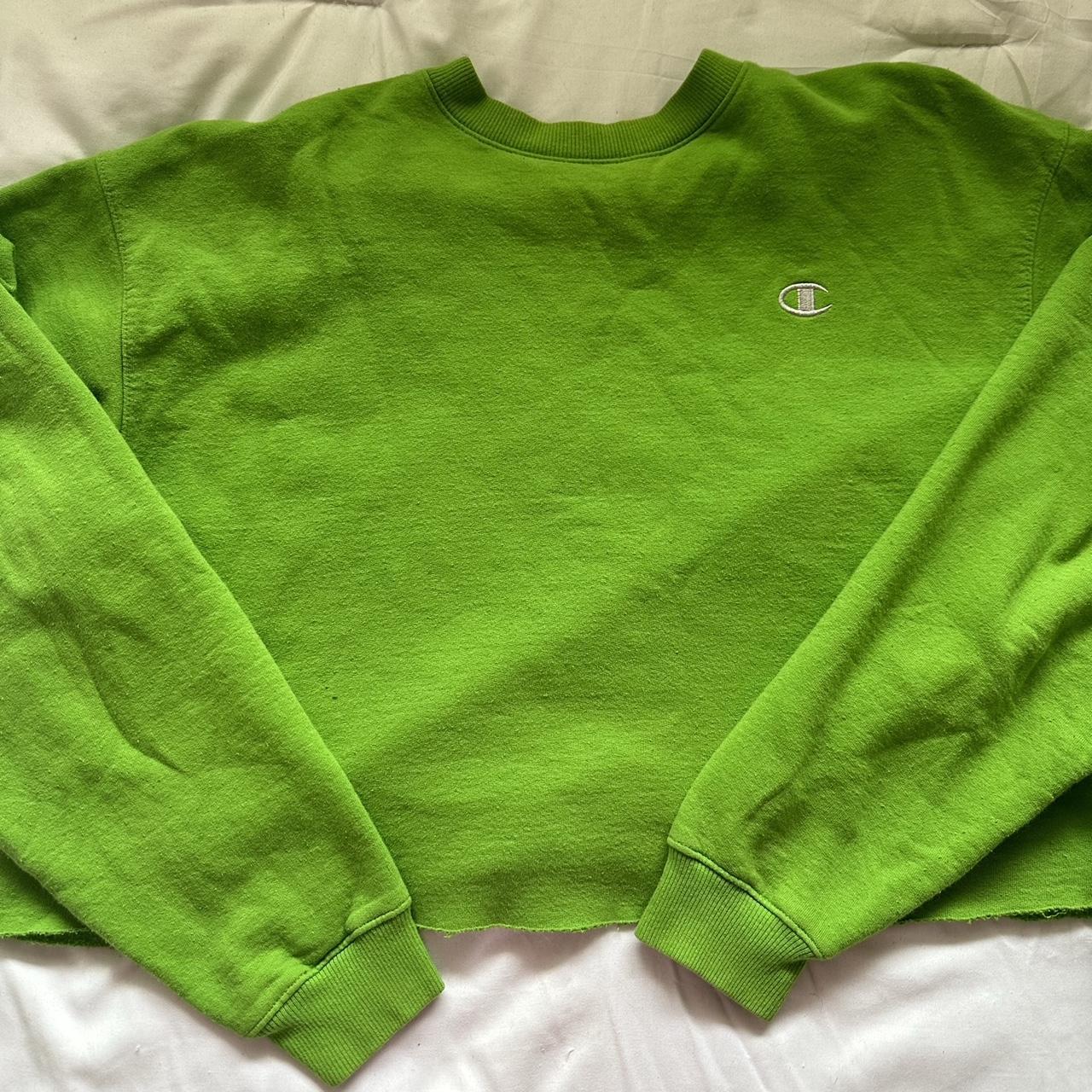 Vintage green hotsell champion sweatshirt