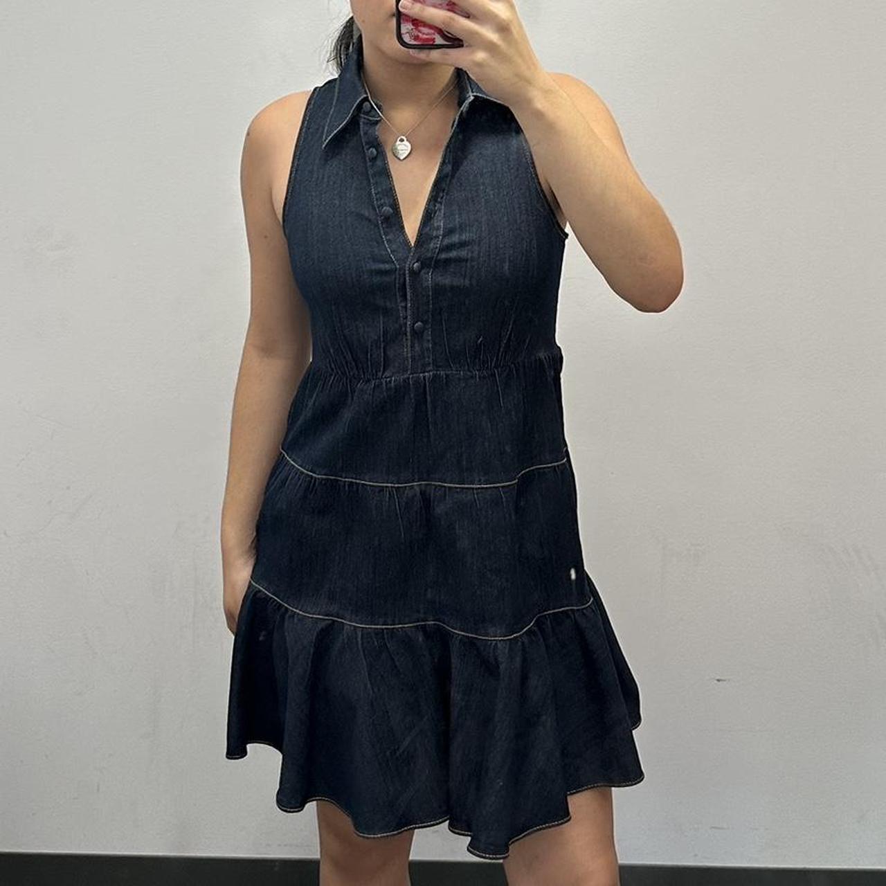 Cinq A Sept Tiered Denim Dress -bennet Tiered... - Depop