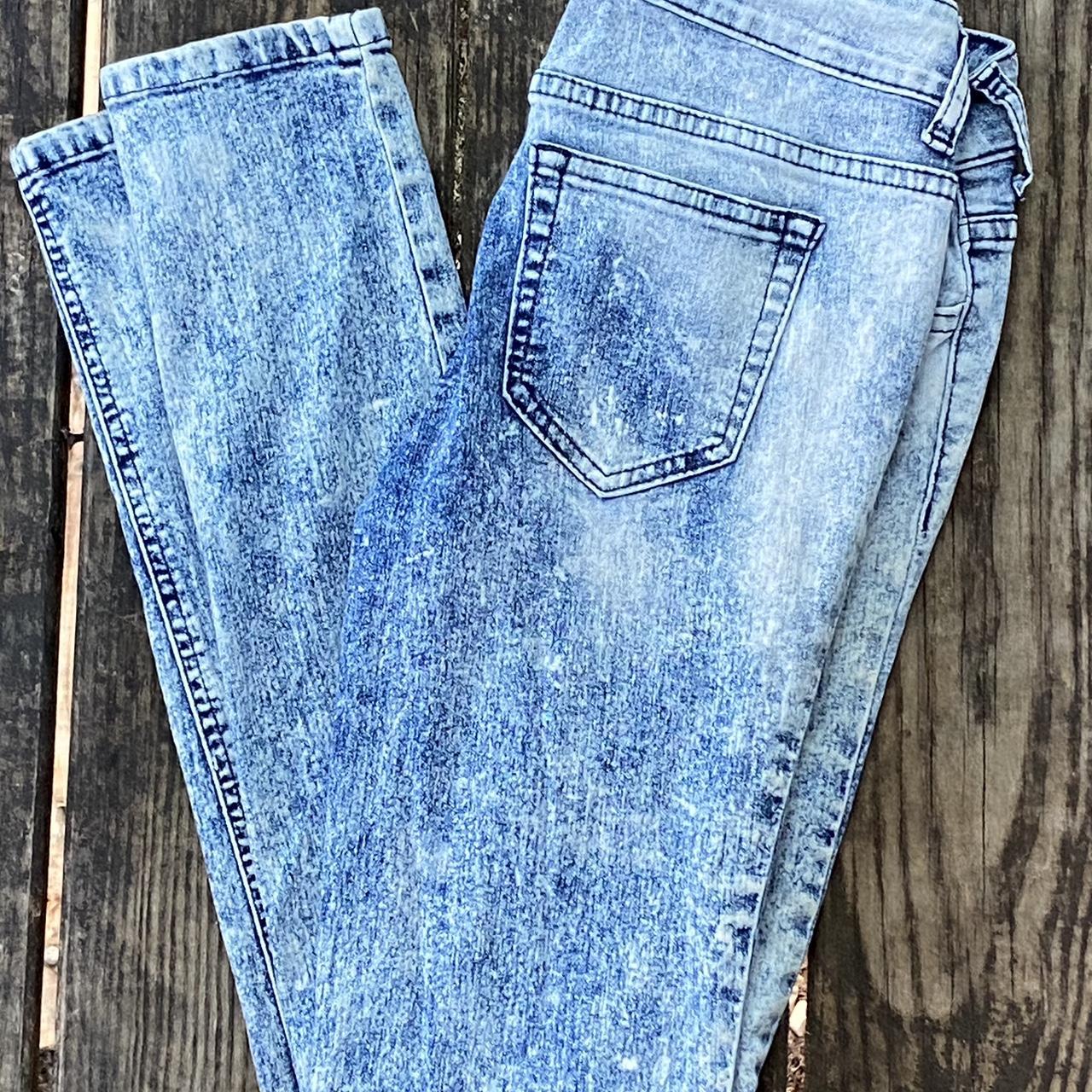 City Streets acid wash stretch denim skinny jeans!... - Depop