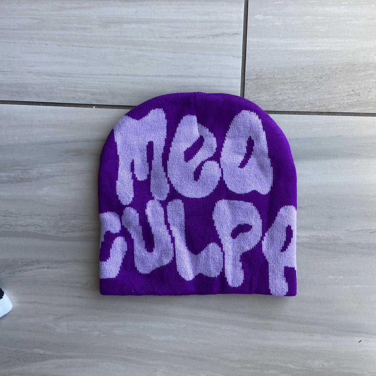 Purple Mea Culpa beanie, Y2K beanie! Send offers!!! Depop