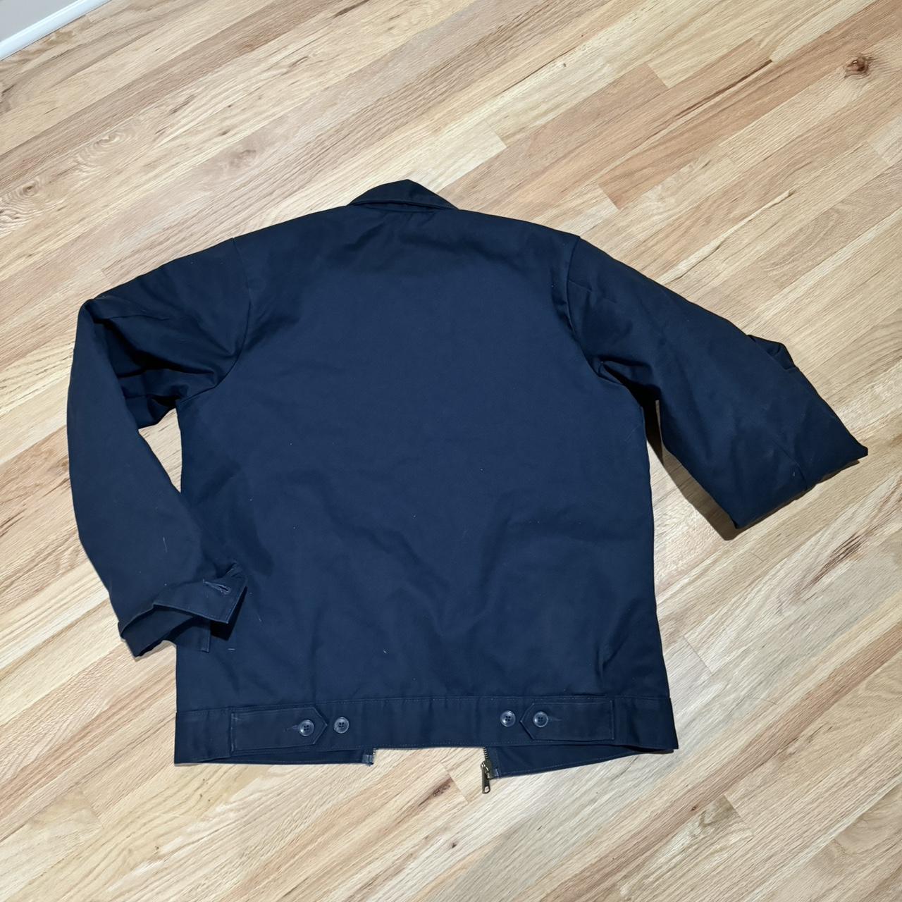 Hazy blue Dickies work jacket One small flaw shown... - Depop