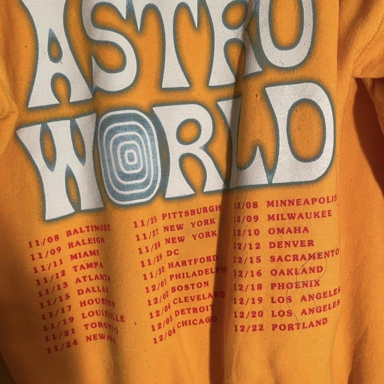 travis scott astroworld merch. back a little faded. - Depop