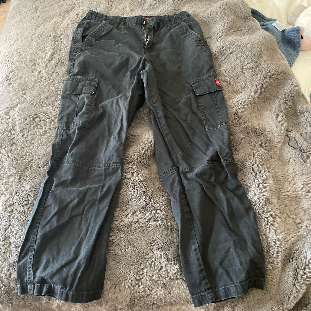 High waisted dickies black cargo pants older... Depop