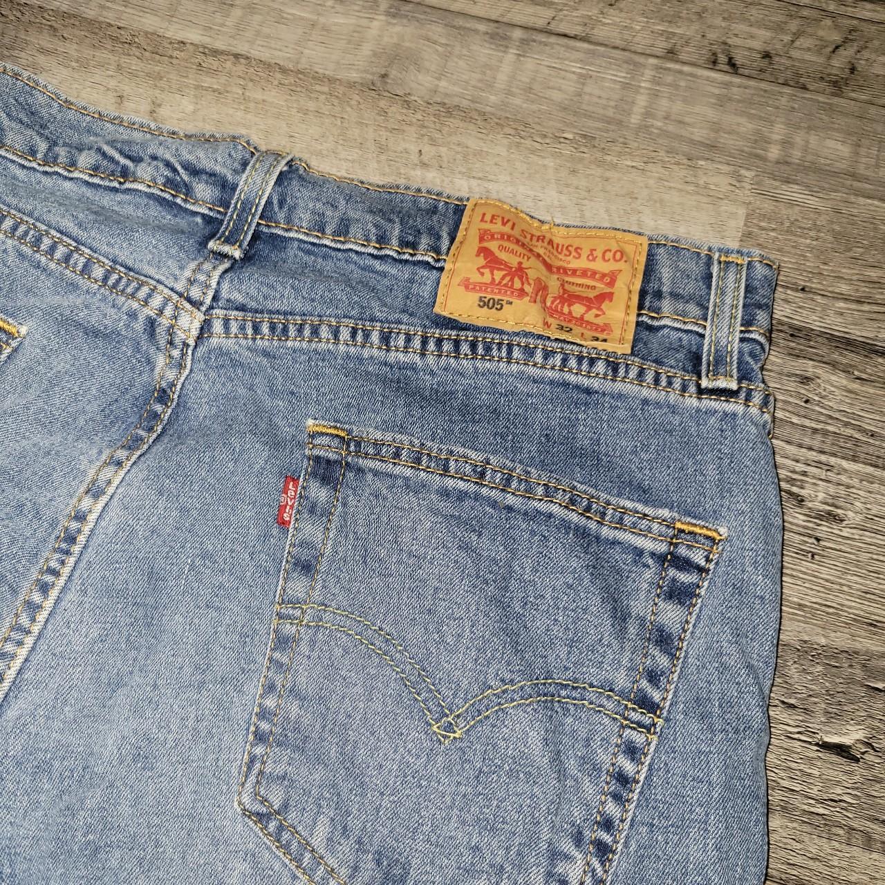 Levi's 505 Gold Stich Jeans 👖 32W 34L Straight... - Depop