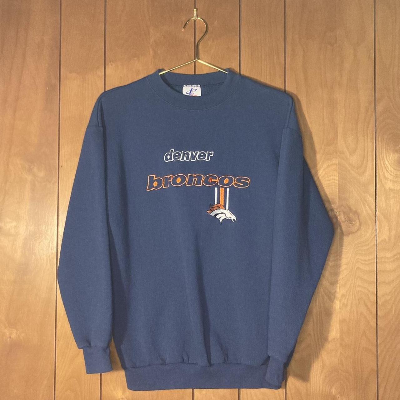 Vintage Embroidered Denver Broncos Crewneck - Depop