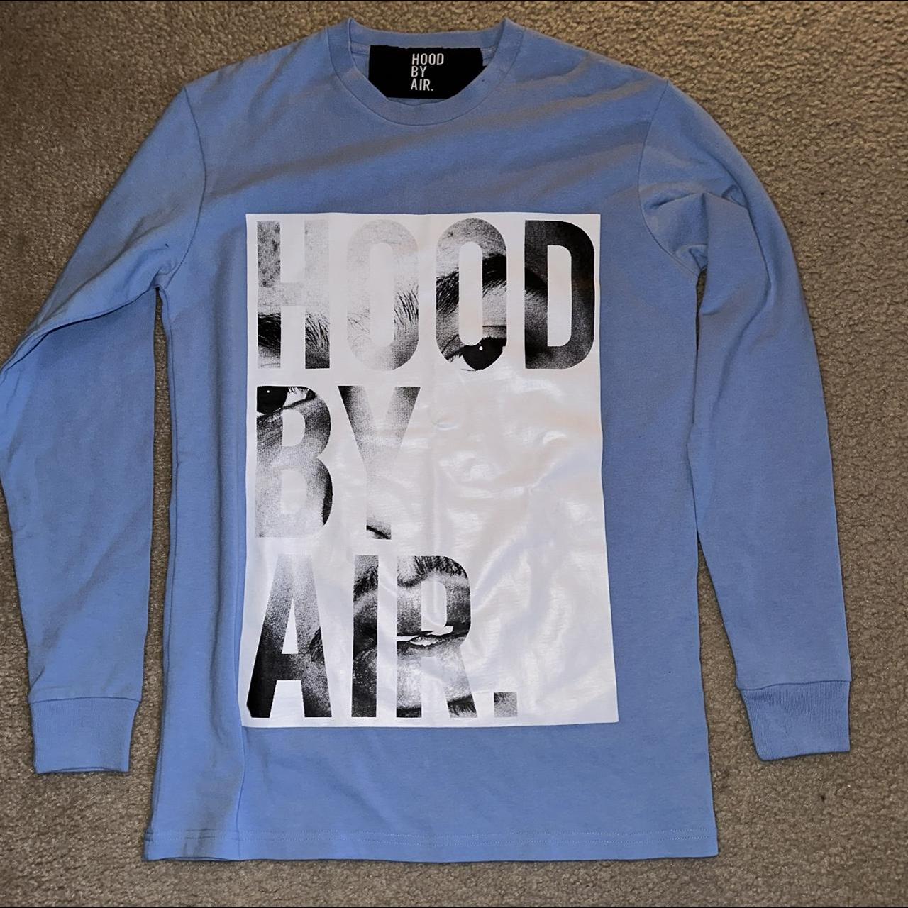 Hood By Air Men's Blue and White Sweatshirt