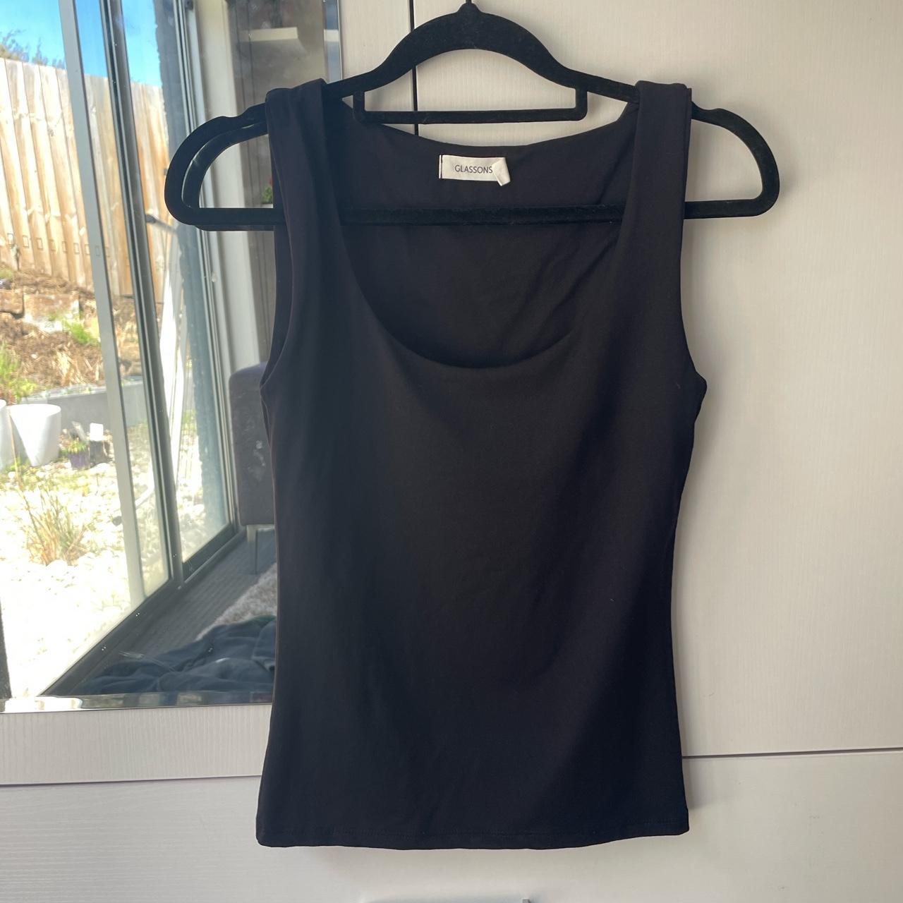 Glassons black super soft scoop neck tank Worn once... - Depop