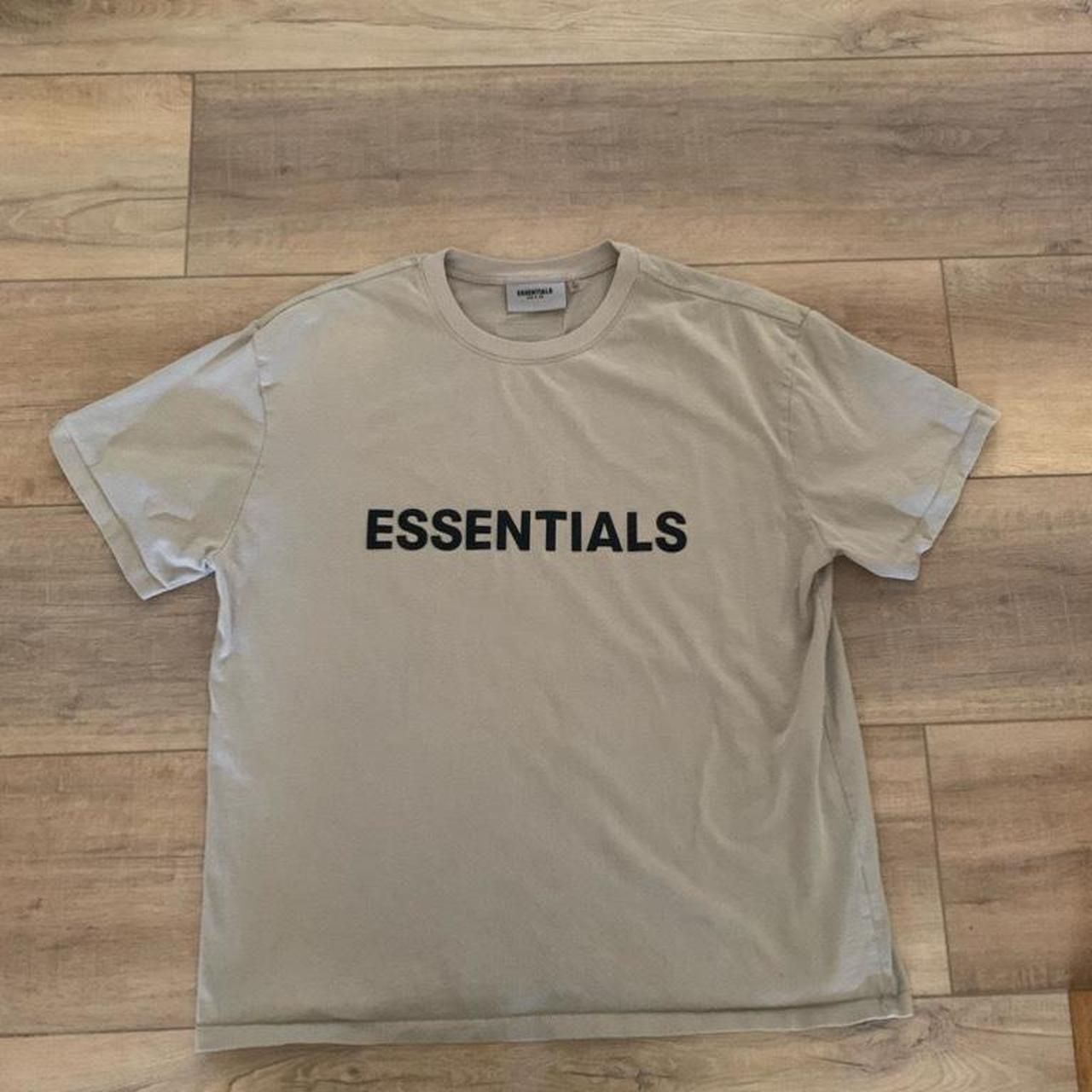 Tan Essentials t-shirt ESSENTIALS SIZE LARGE No... - Depop
