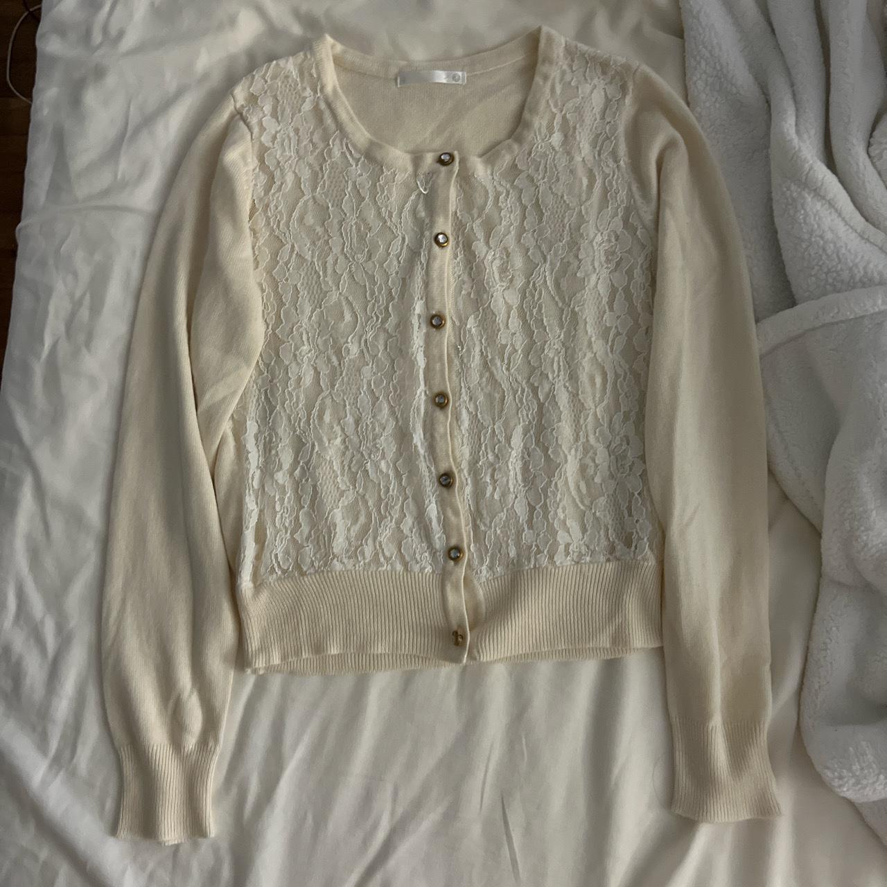 Ivory lace outlet cardigan