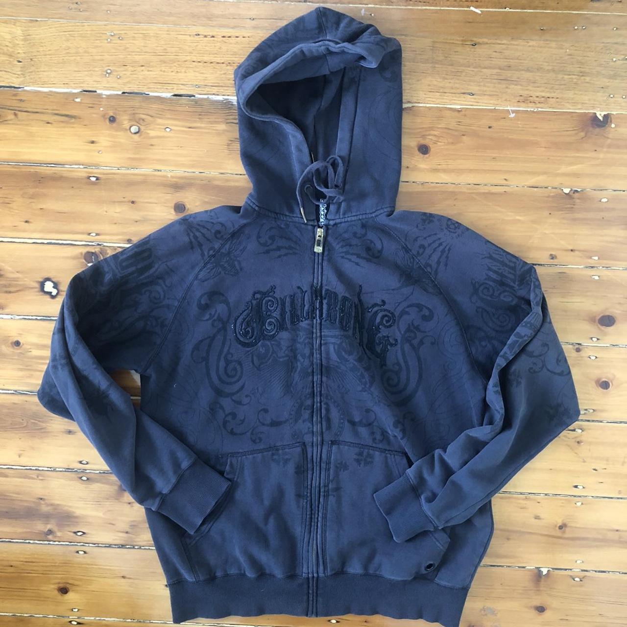 Billabong Men's Black Hoodie | Depop