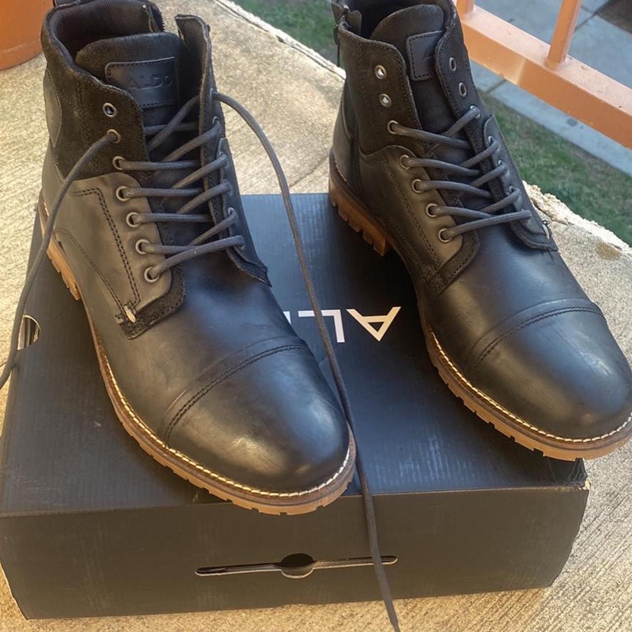 Men's aldo 2024 boots black leather