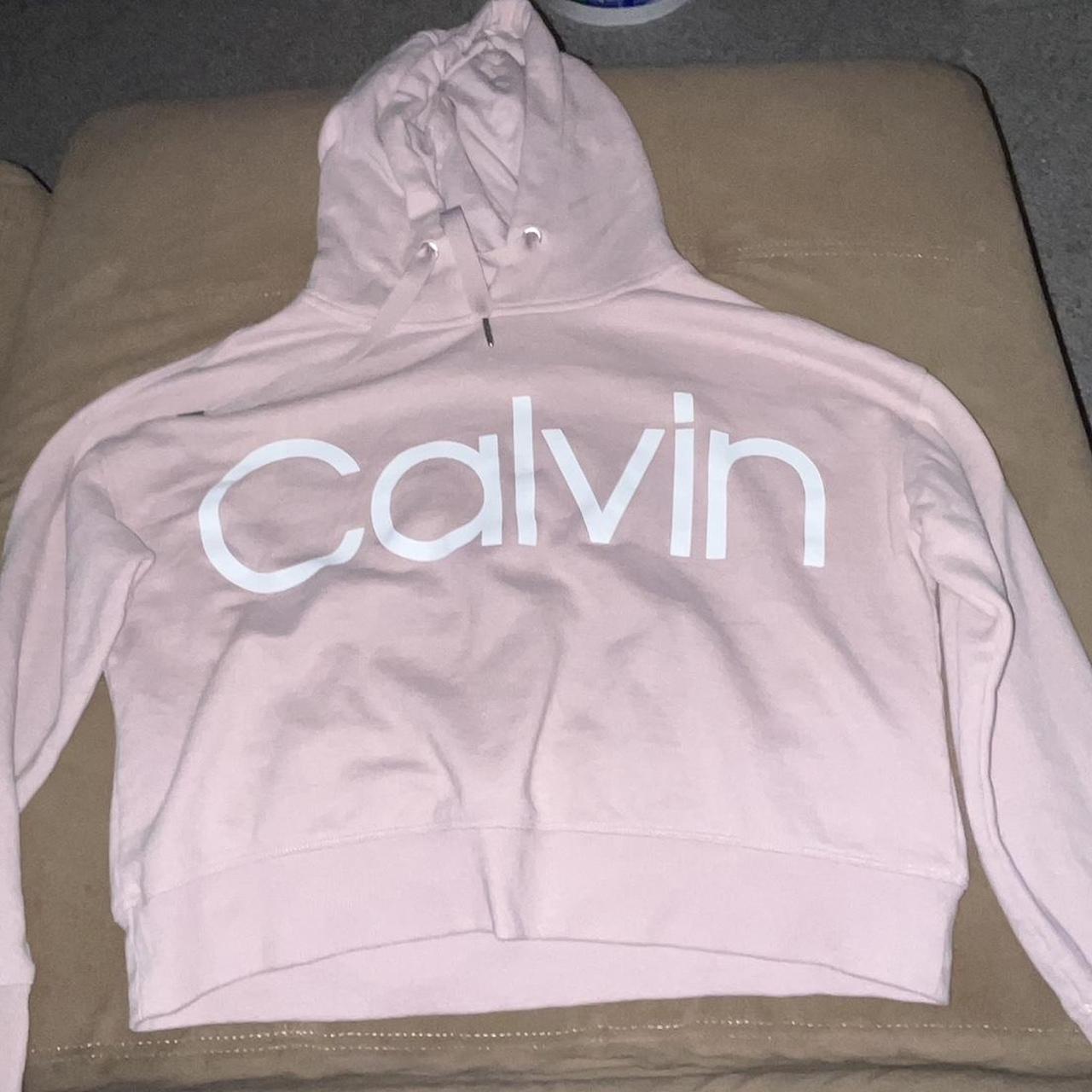 Calvin Klein Sportswear Women's Pink and White Hoodie