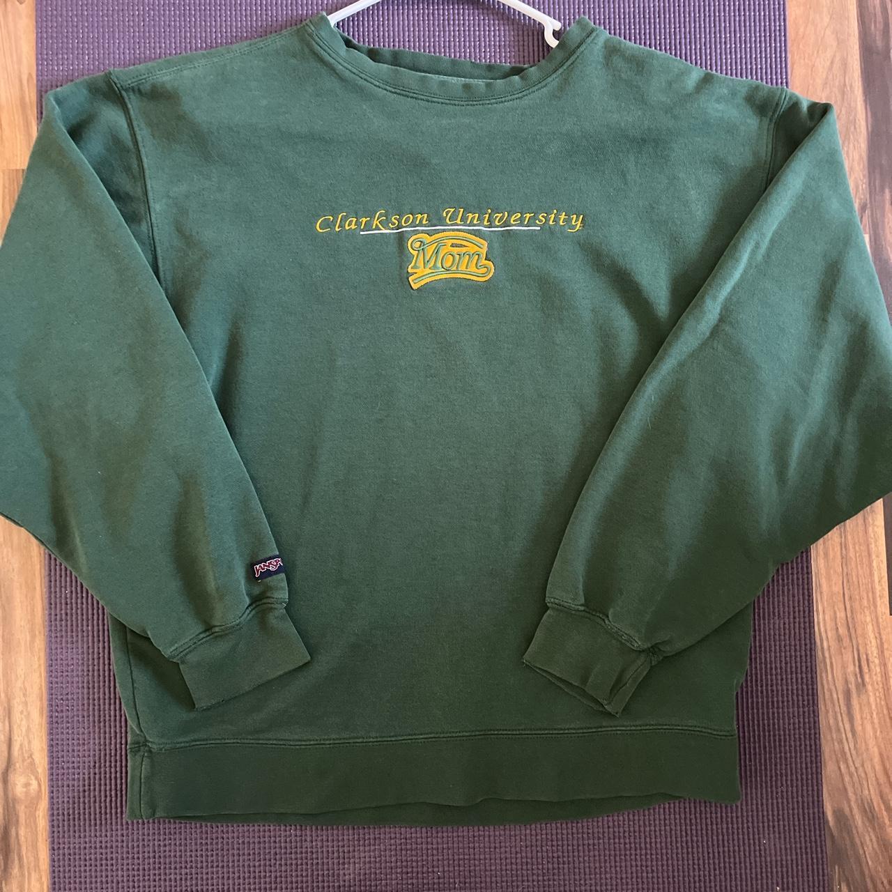 Jansport Women's Green and Yellow Sweatshirt | Depop