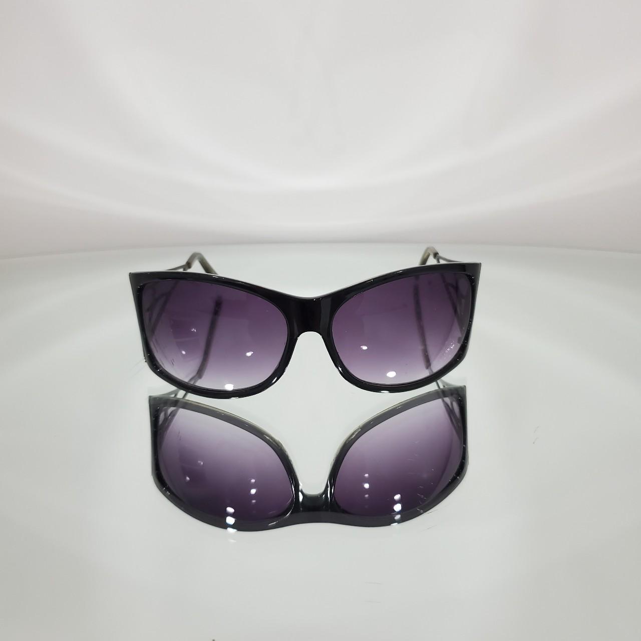 Women's Black and Silver Sunglasses (5)