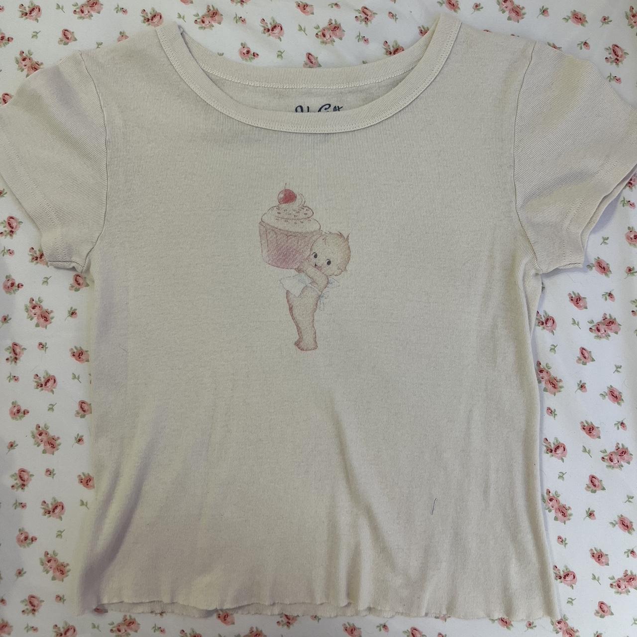 brandy melville angel cherub baby tee cupcake baby... Depop