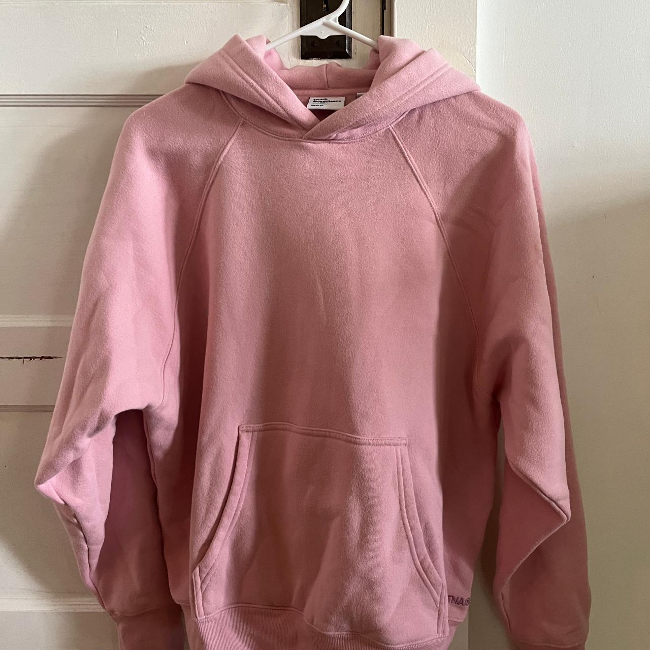 Aritzia Tna Cozy Fleece Pink Hoodie. Size 1. Bought - Depop