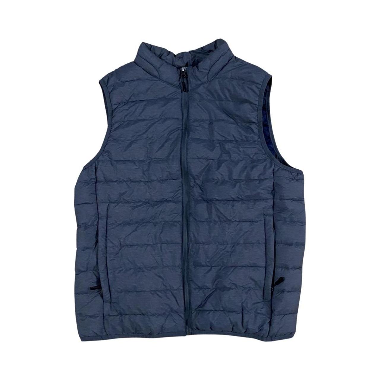 grey puffer vest size small - Depop