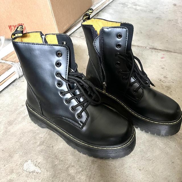 Combat boots to add a little chunk to your look! I'm - Depop