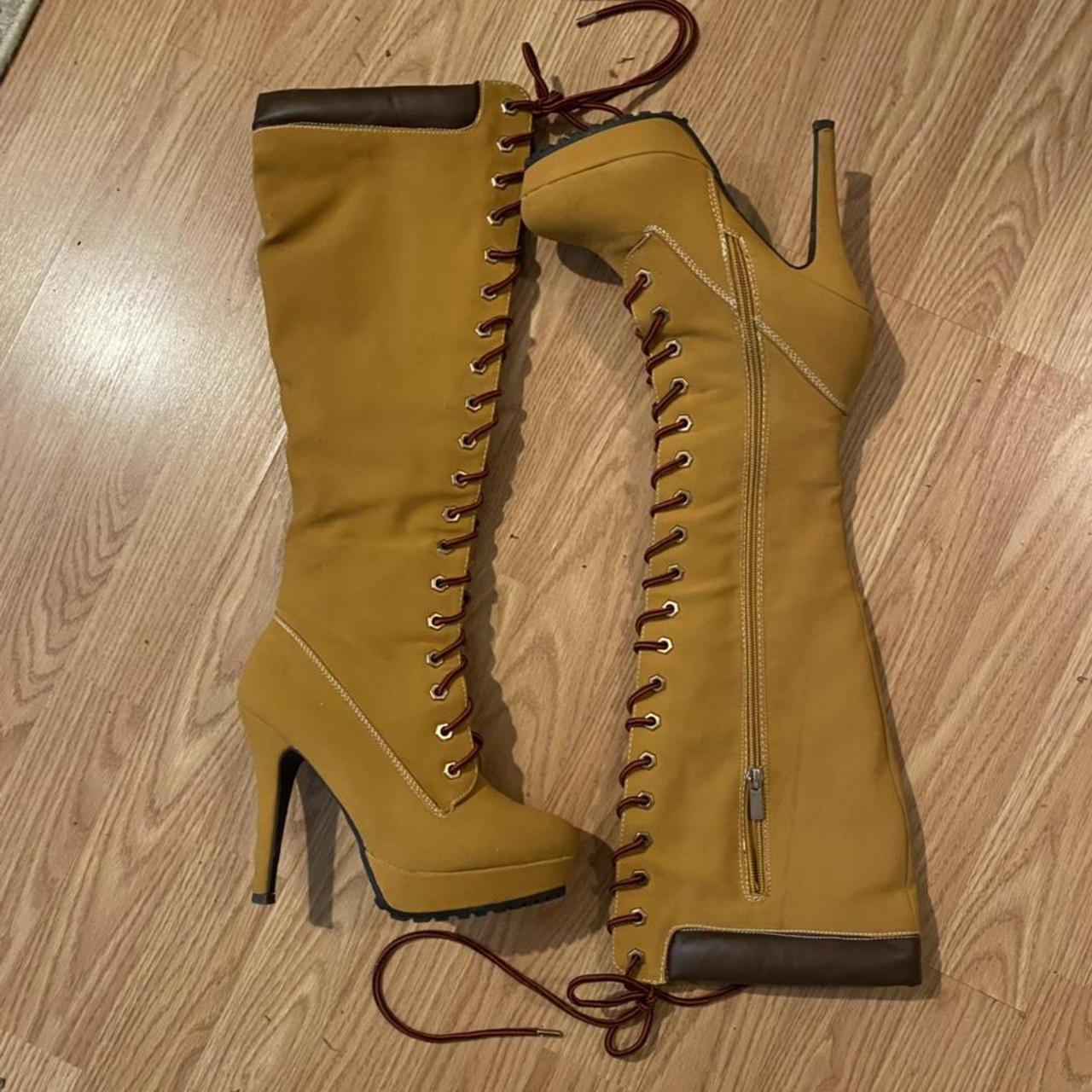 Bamboo platform sale boots