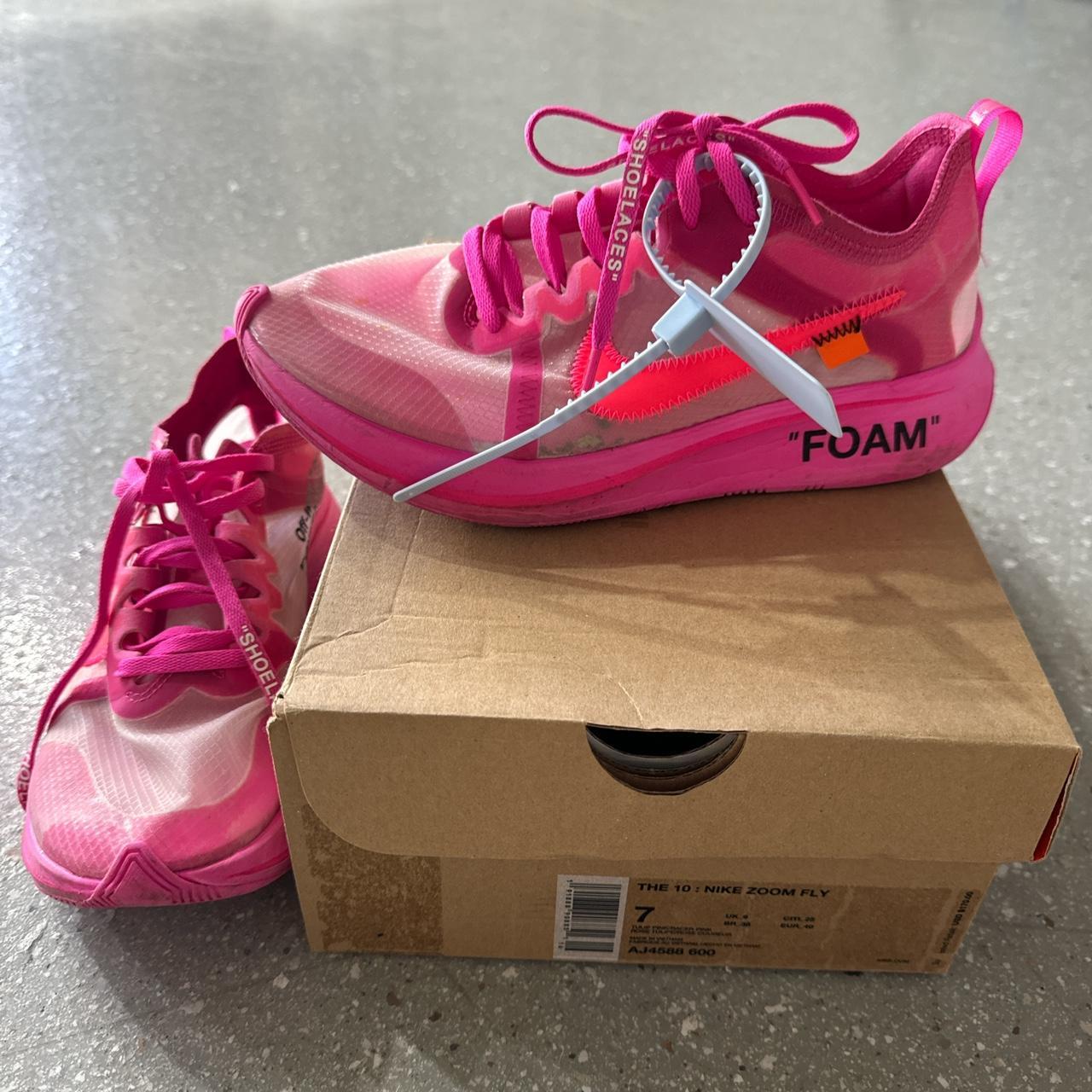 Nike zoom fly off white pink price shops