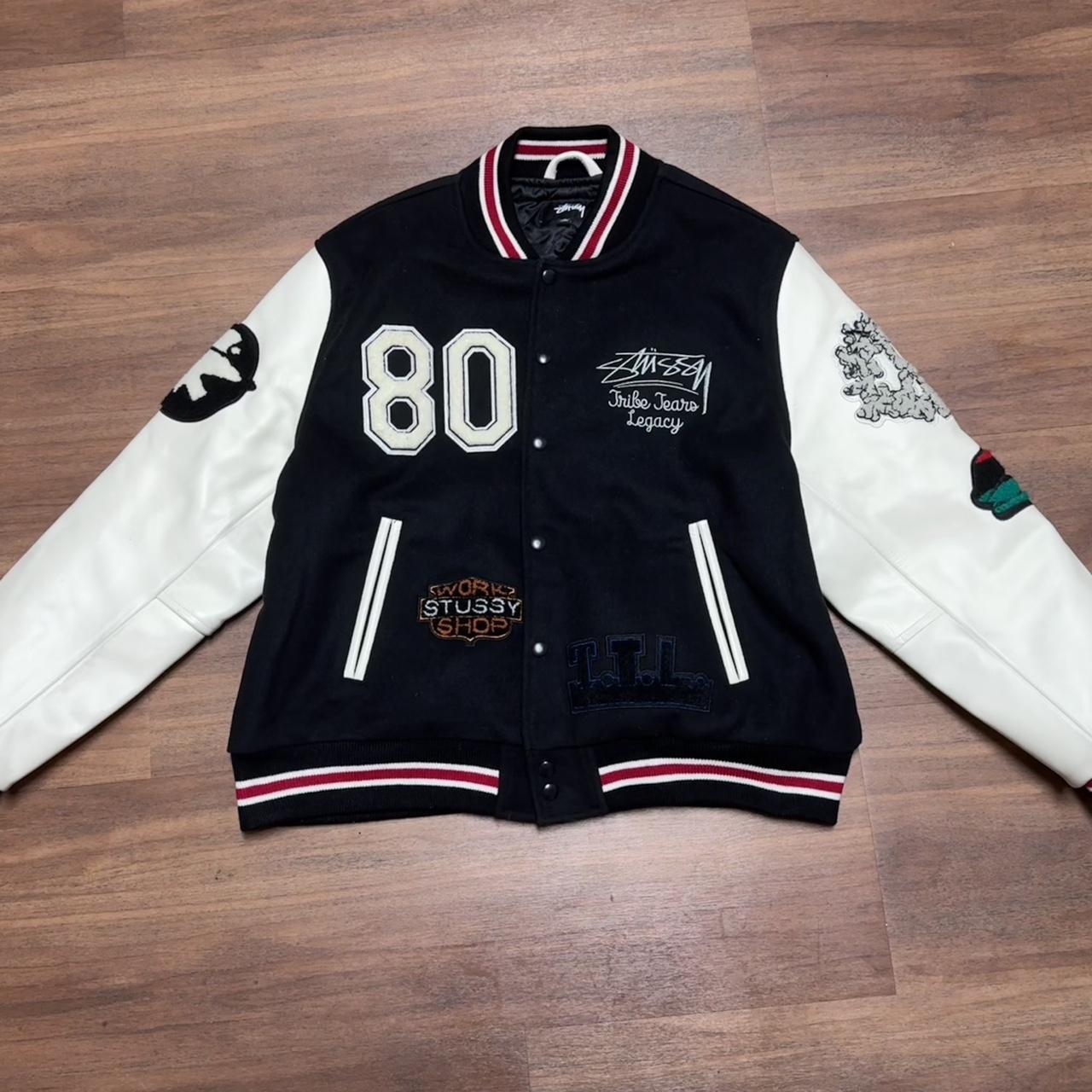 Stussy Our Legacy varsity jacket Made of real... - Depop