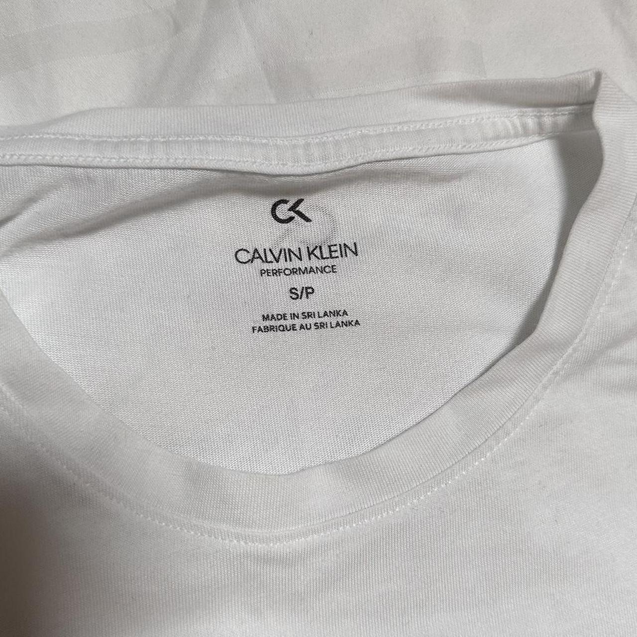 calvin klein mens black and white trendy t shirt,... - Depop