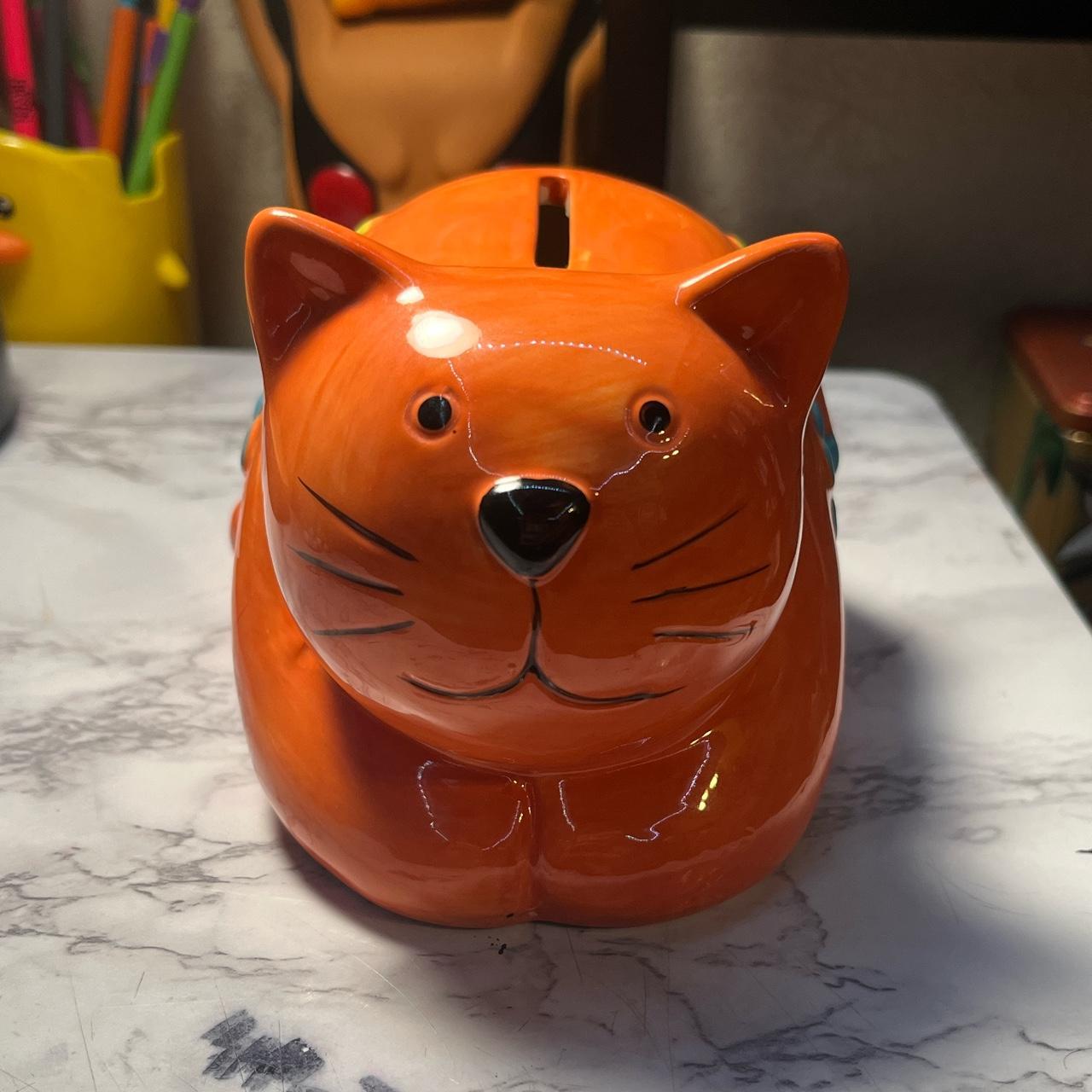 Ceramic cat piggy bank US shipping only Shipping... Depop