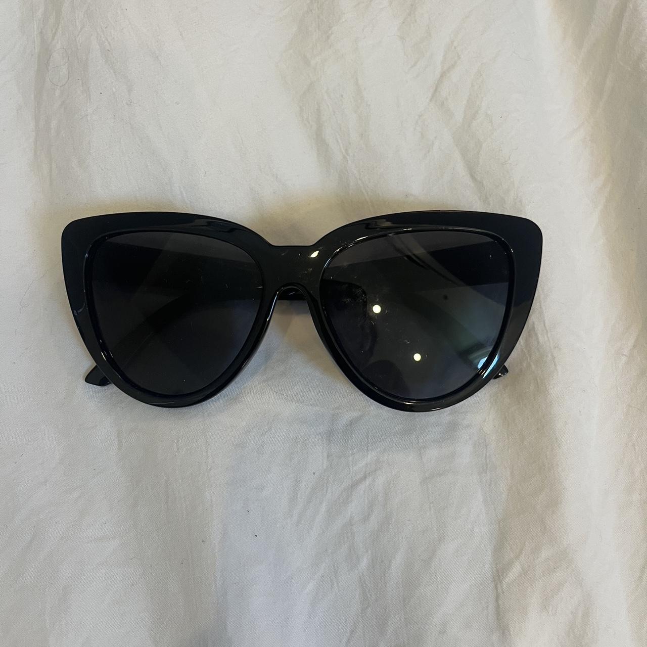 Black Cateye Sunglasses - Depop