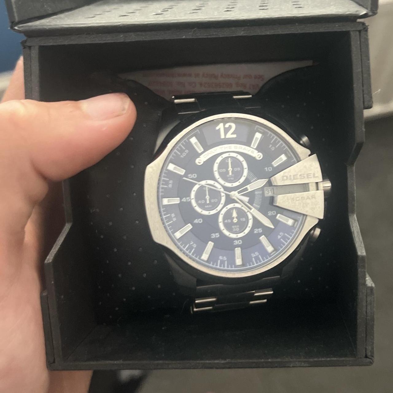 Diesel watch Large Navy blue face with Silver