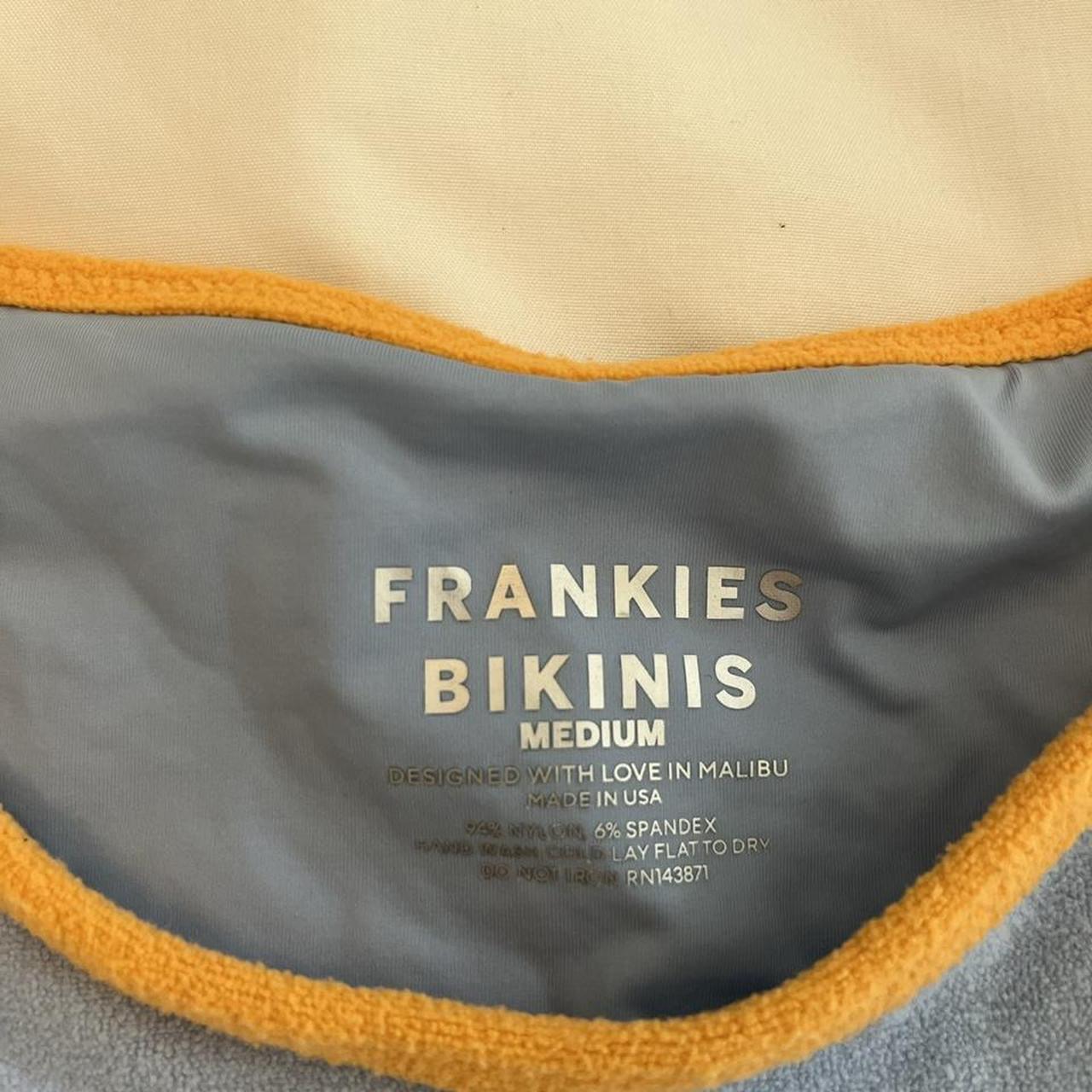 Frankies Bikinis Women's Blue and Orange Bikinisandtankinisets Depop
