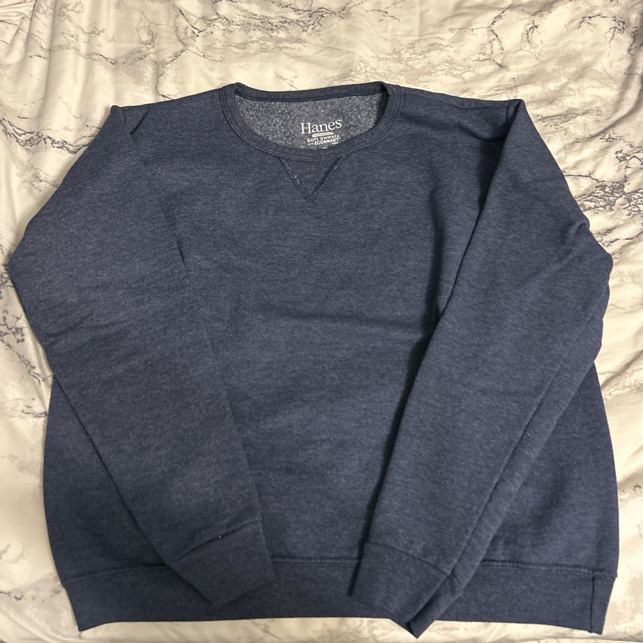 Hanes Women's Navy Sweatshirt | Depop