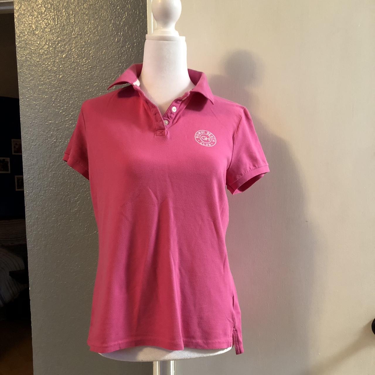 Gilly Hicks Sydney Pink Polo Shirt Good preowned... - Depop