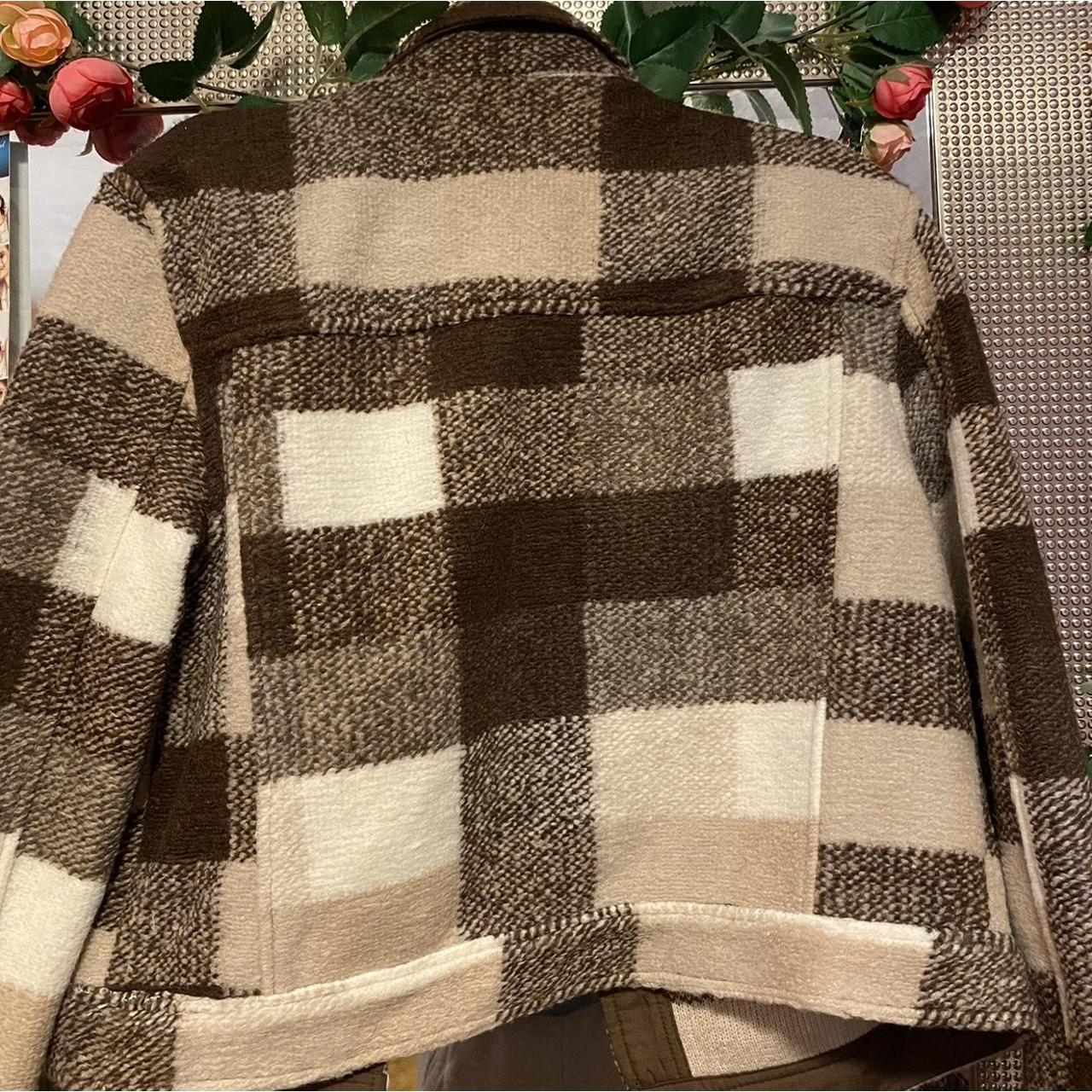House of Harlow Women's Brown and Tan Jacket Depop