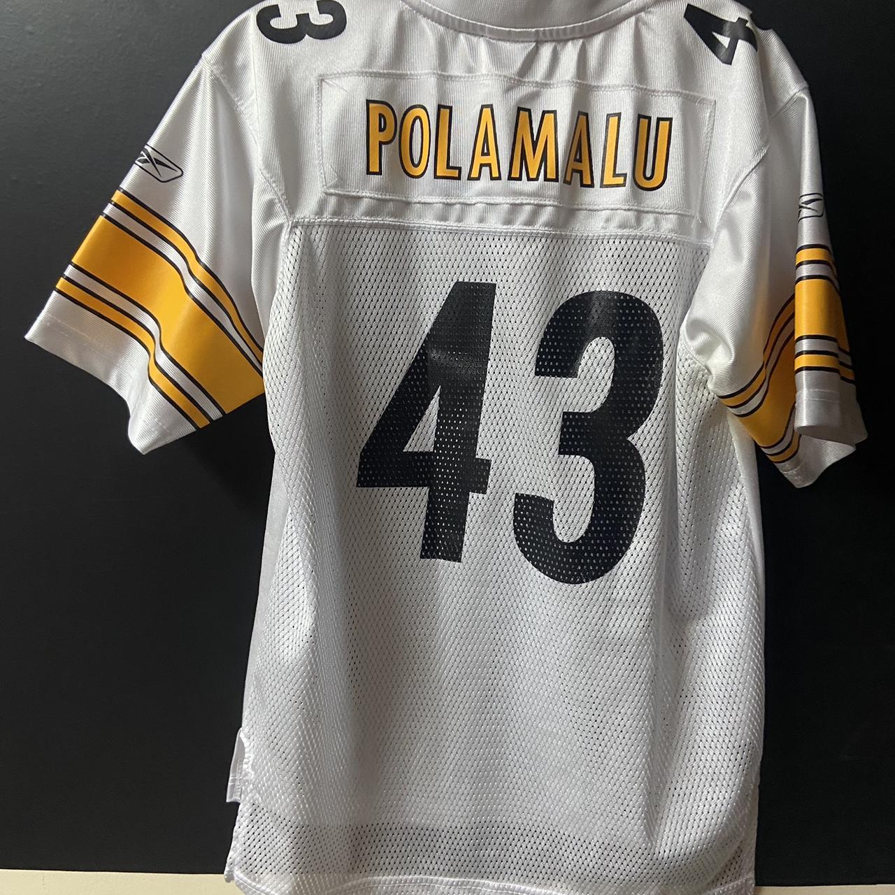 Vintage Reebok NFL Pittsburgh Steelers Troy Polamalu - Depop