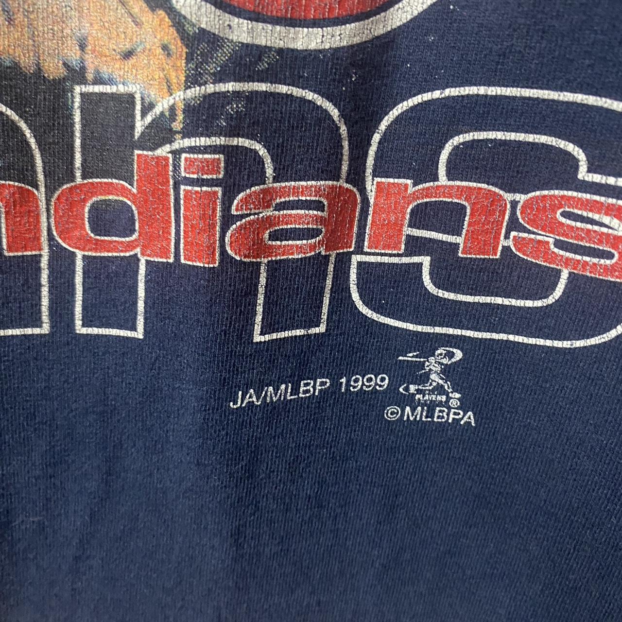 Vintage 1999 Indians “Omar vizquel” mlb t-shirt - Depop