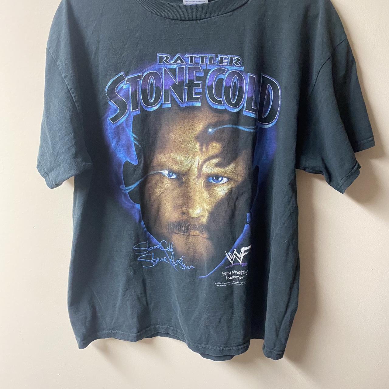 Vintage 90s WWF stone cold Steve Austin tee🖤 Crazy... - Depop