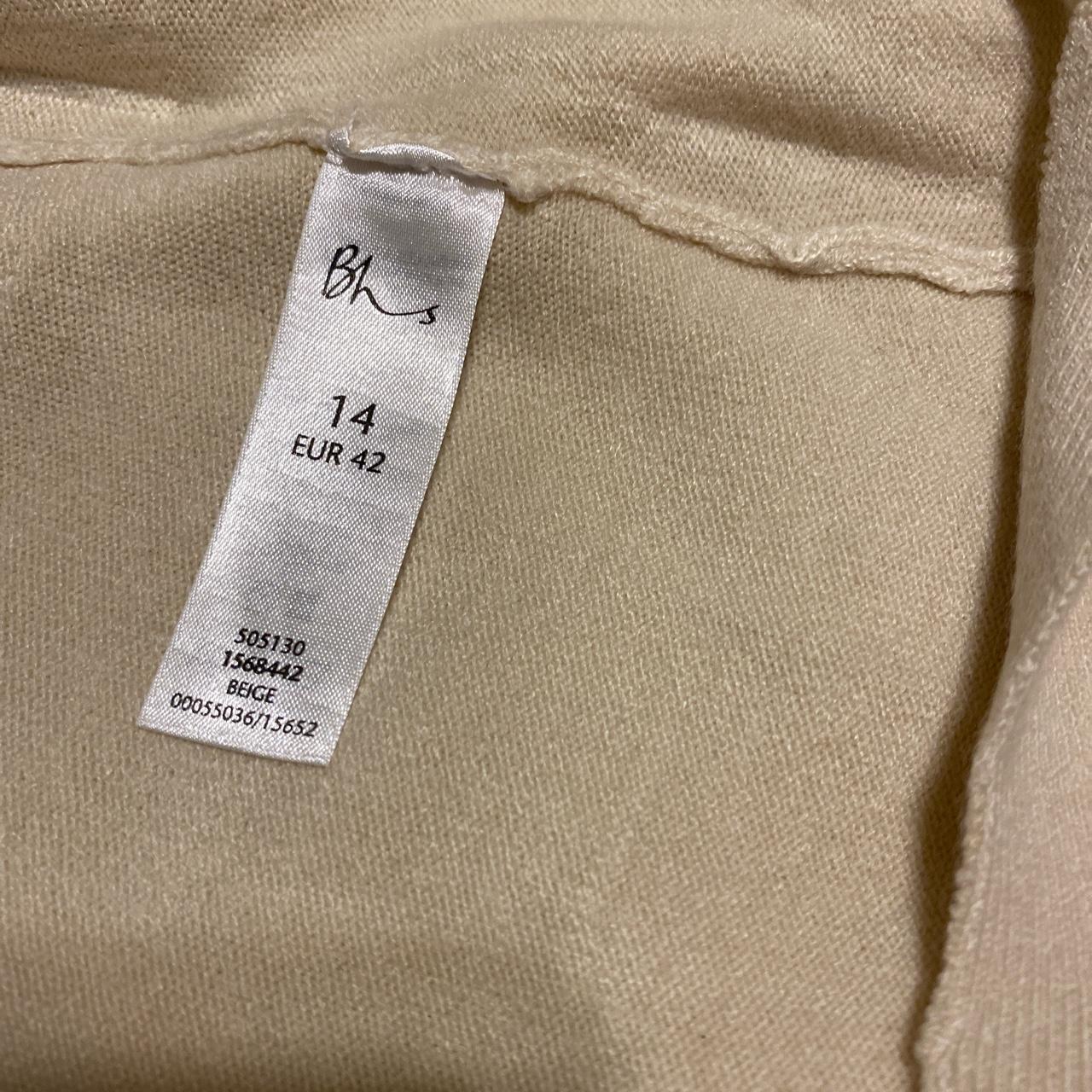 Bhs Women's Cream And Tan Jumper 