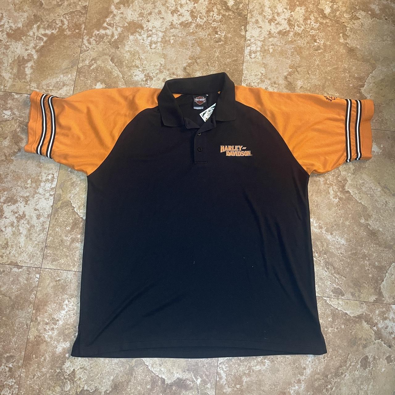 Y2K Harley Davidson polo -size: XL -style:... - Depop