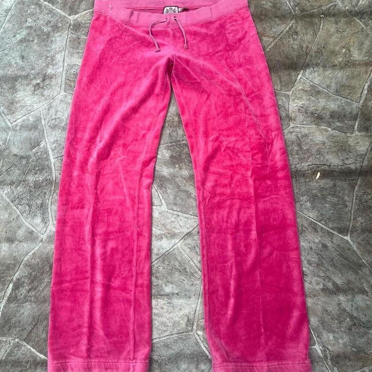 Juicy couture hot pink low rise flare/boot cut pants... - Depop