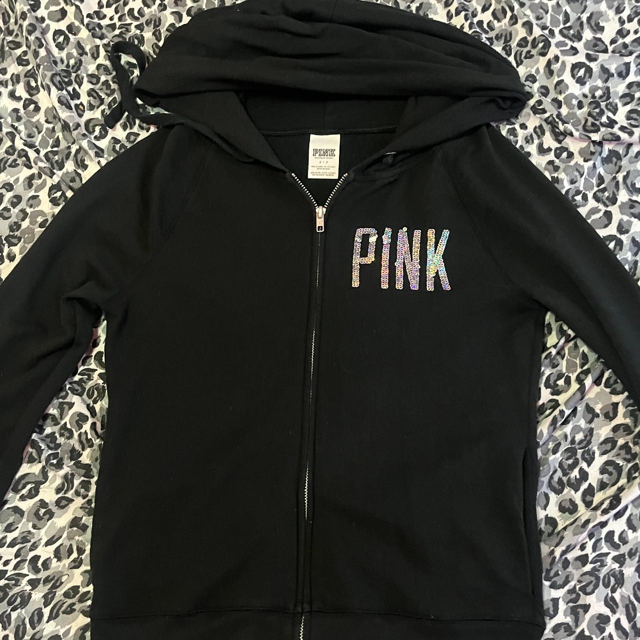 Victoria's secret clearance pink rhinestone hoodie