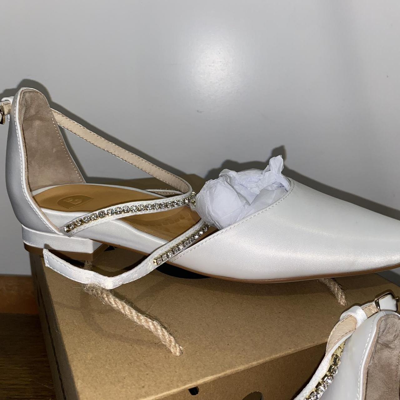 Bared Footwear Grackle White Satin Wedding