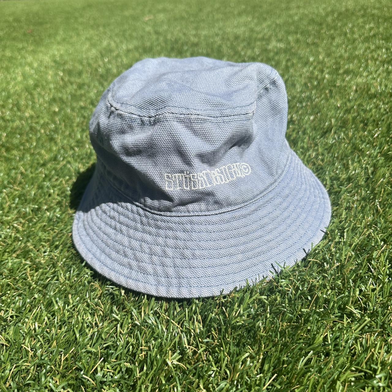 Vintage Sky Blue Stussy Bucket Hay minor sun