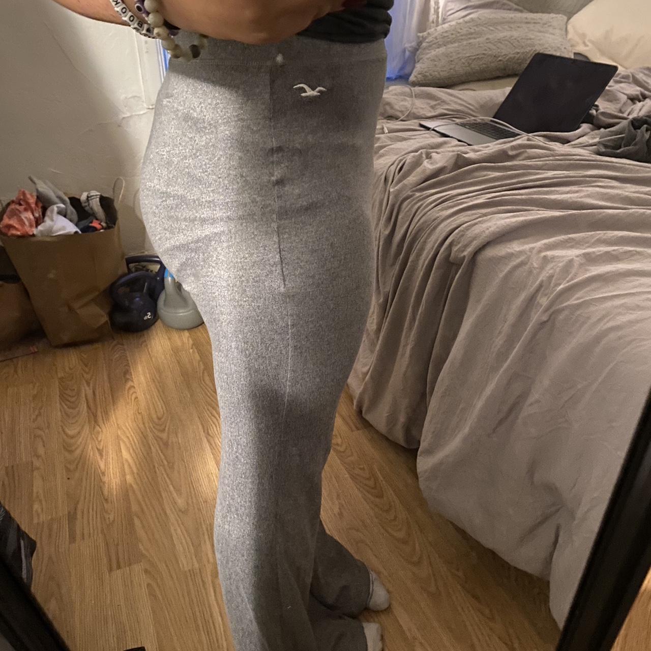 flared hollister leggings super stretchy flared... Depop