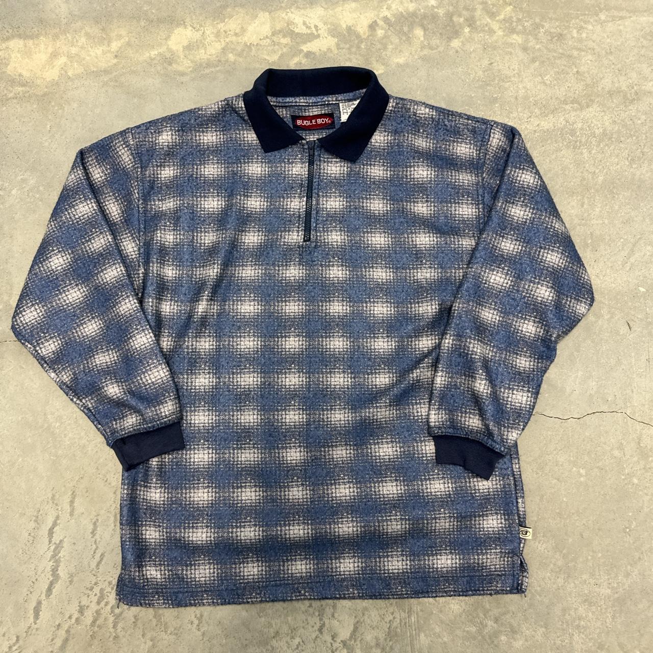 Vintage bugle boy quarter zip size small super... Depop