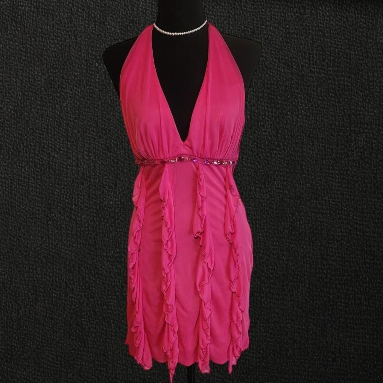 Vintage Barbie pink mini dress in a size... - Depop