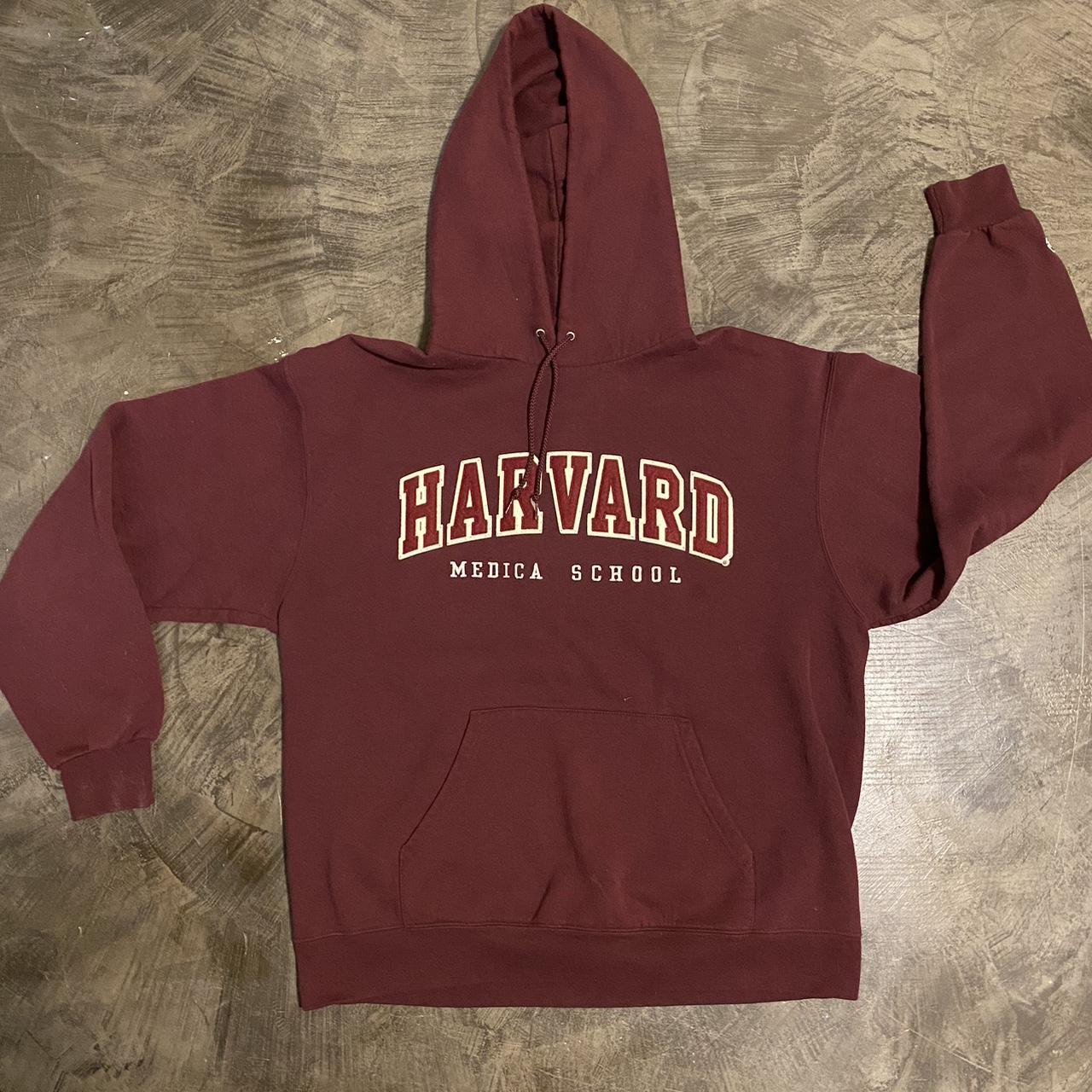 Sick Vintage Champion Harvard Hoodie with sweat... - Depop