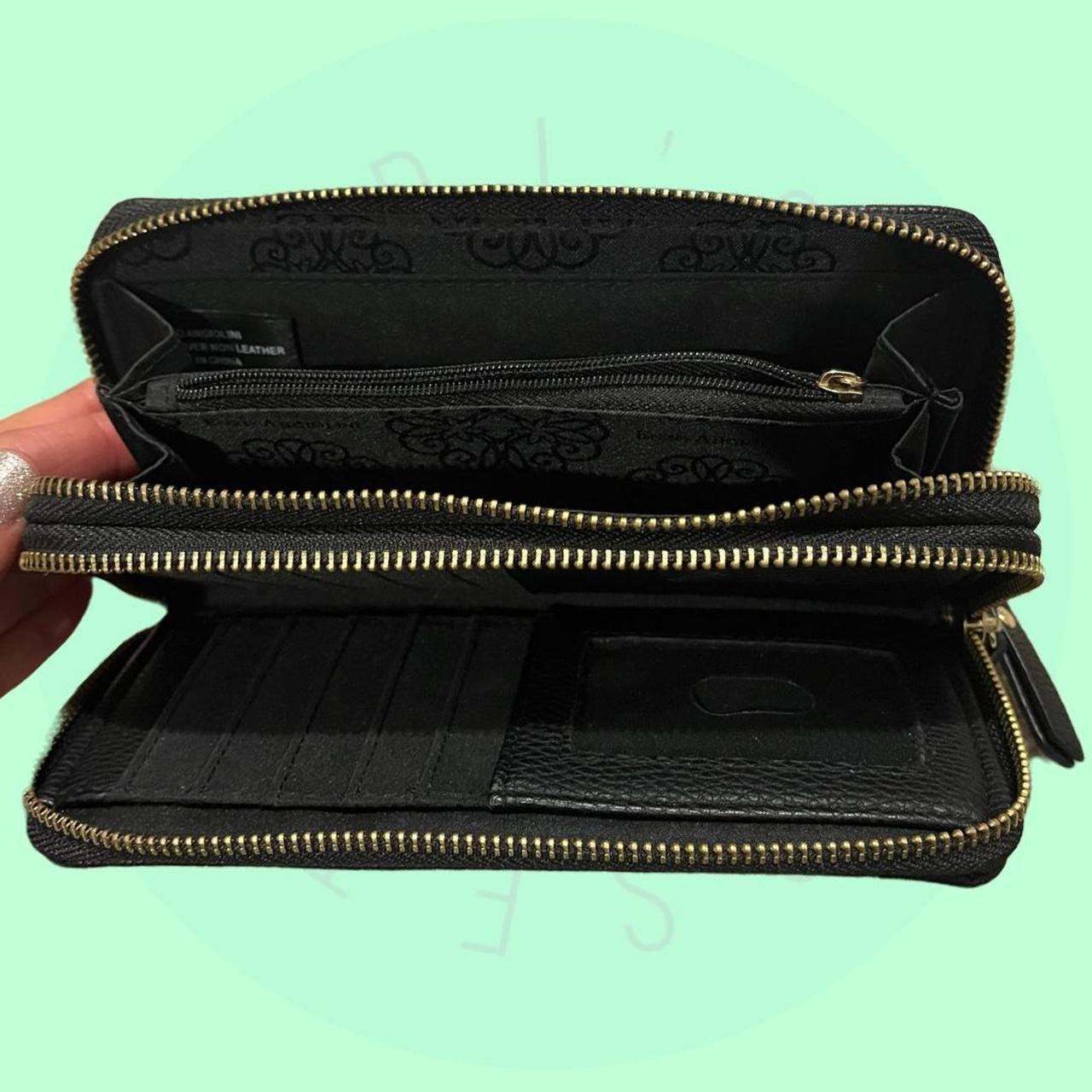 Black Vegan Vintage Leather Clutch/Wristlet Depop