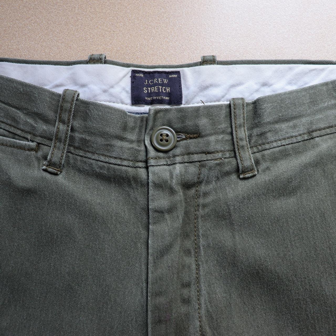 J.Crew Men's Green and Khaki Trousers | Depop